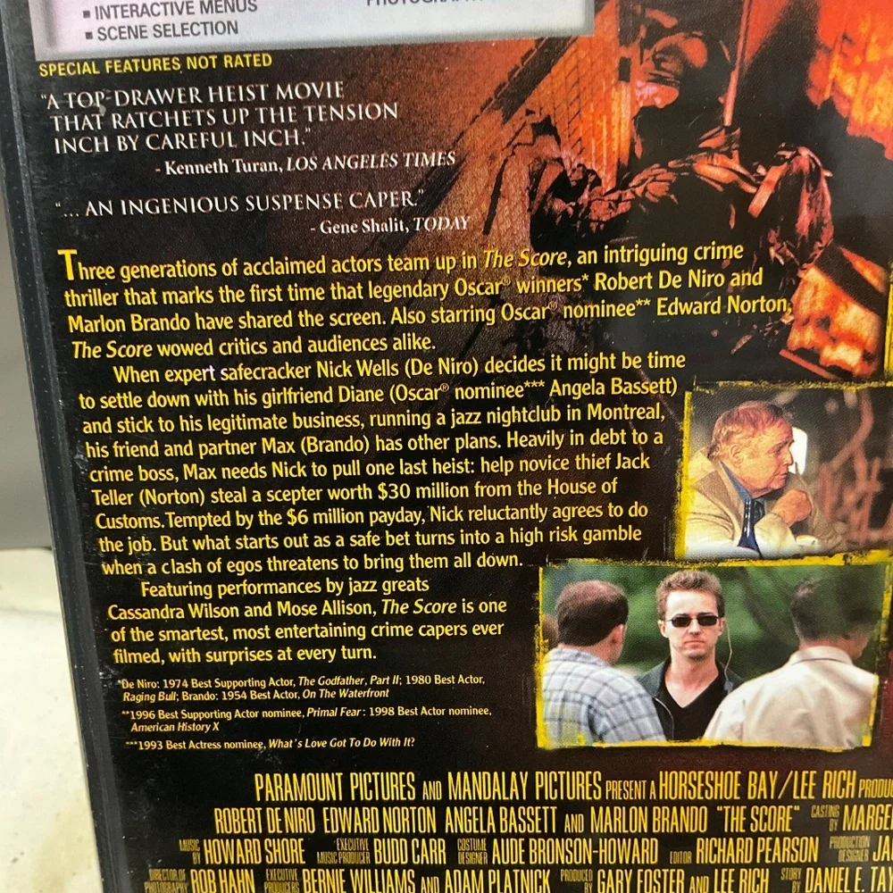 DVD - The Score.  V139